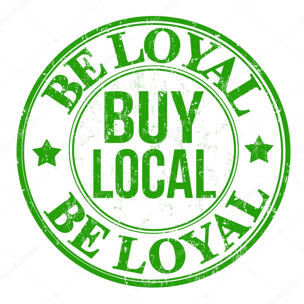 Be loyal buy local stamp