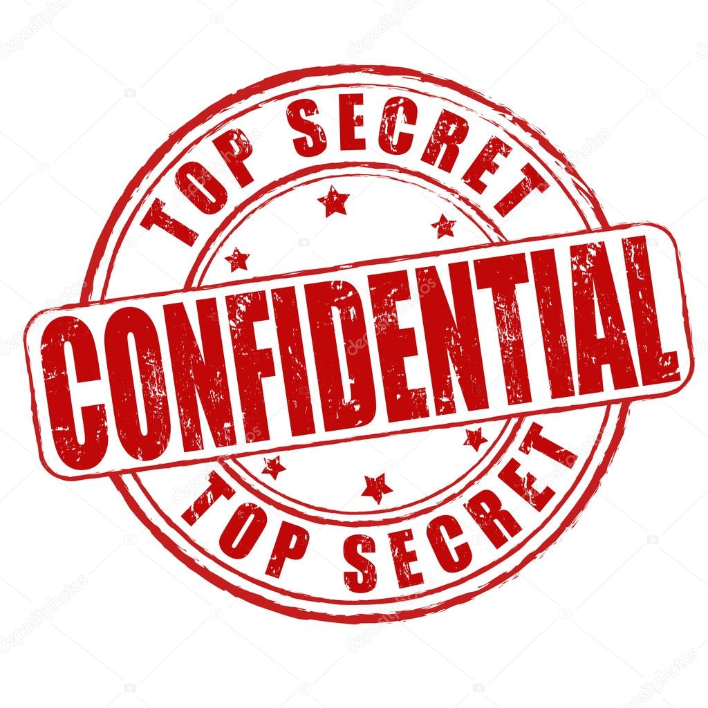 Top secret, confidential stamp