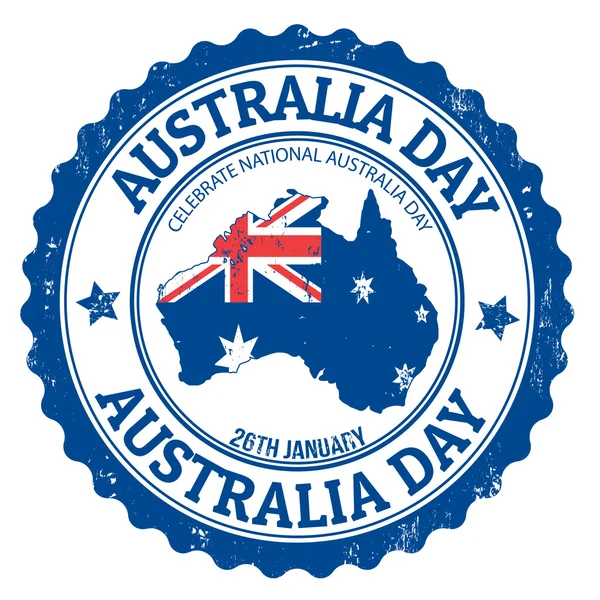 Australia sello de día — Vector de stock