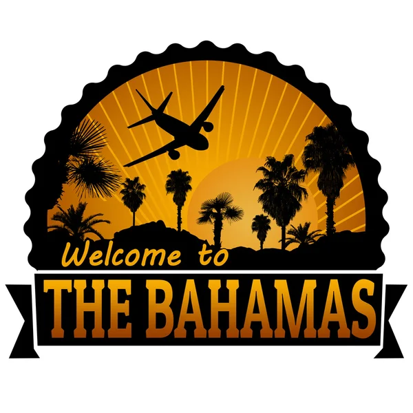 Багамських островів поїздки етикетці або штамп — стоковий вектор