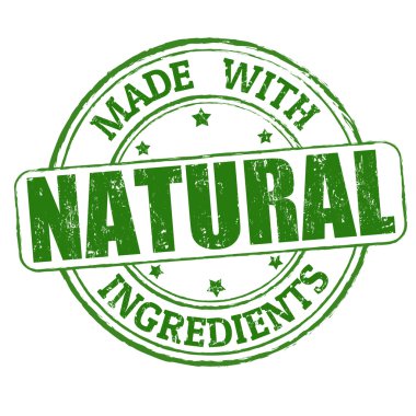 Made with natural ingredients stamp clipart