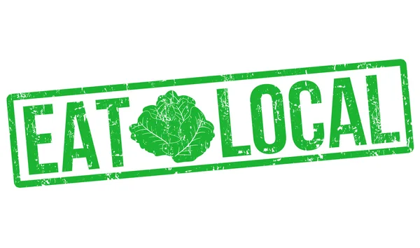 Comer sello local — Vector de stock