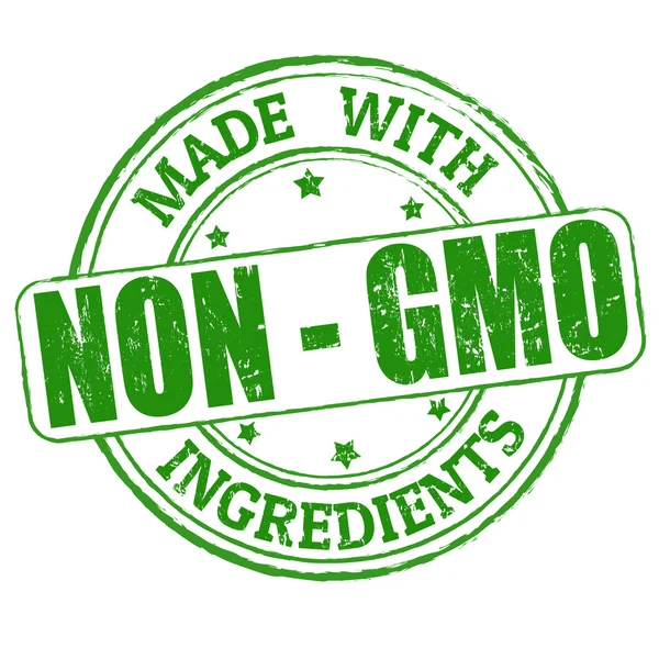 Made with Non - GMO ingredients stamp — Stock Vector