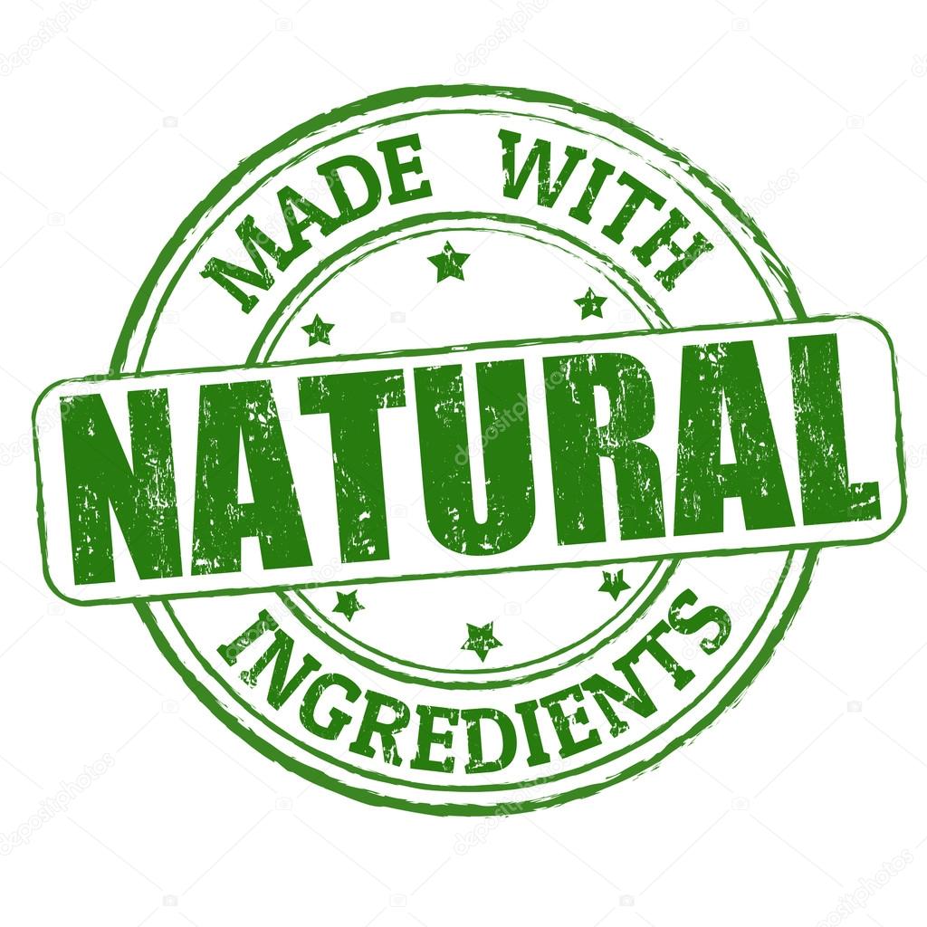 Made with natural ingredients stamp