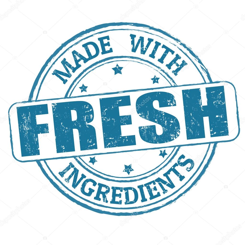 Made with fresh ingredients stamp — Stock Vector © roxanabalint 37993997