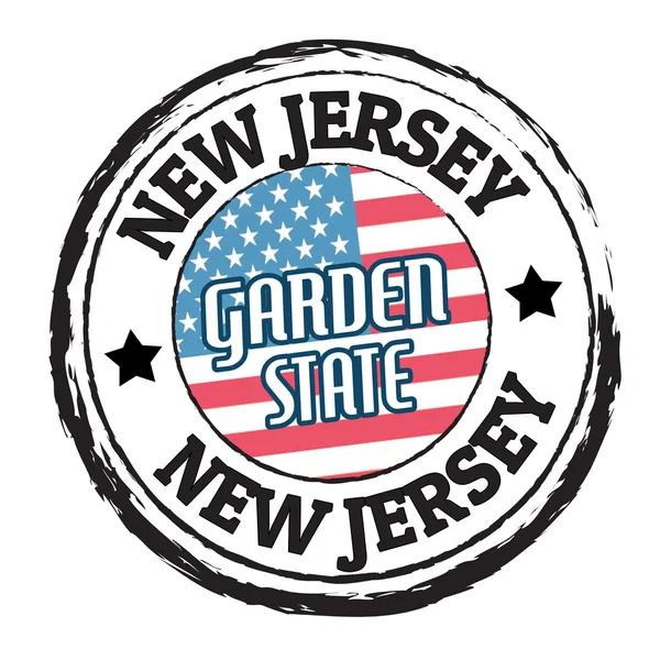 New jersey, tuin staat stempel — Stockvector