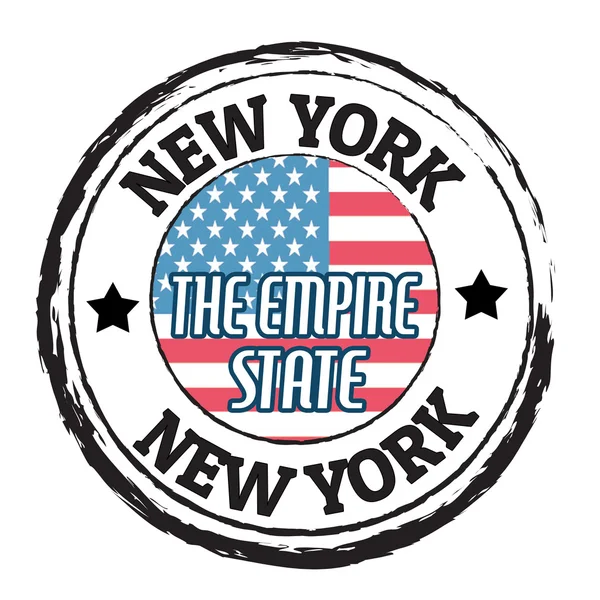 New York, The Empire State stamp — Stock Vector