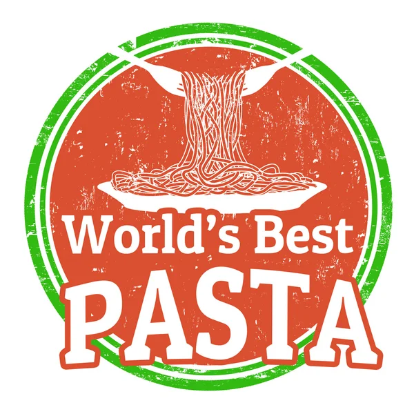 世界上最好的意大利面食邮票 — 图库矢量图片