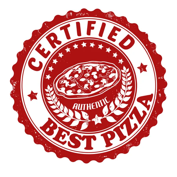 Best pizza stamp — Stock Vector
