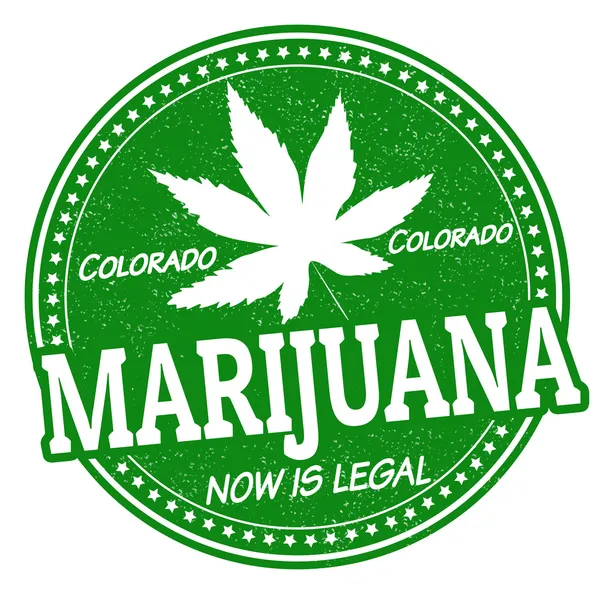 Marijuana, now is legal stamp — Stock Vector