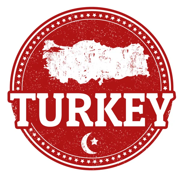 Turkey stamp — Stock Vector