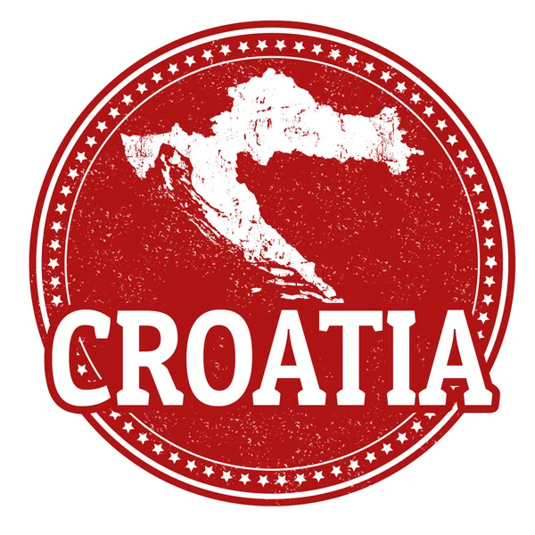 Croacia sello — Vector de stock