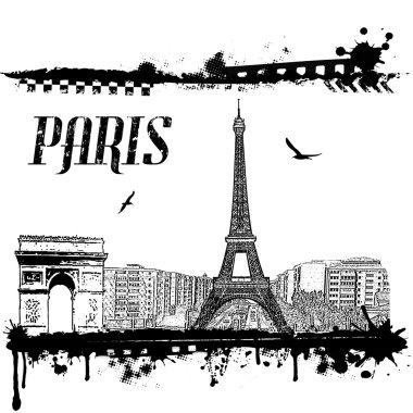 Grunge Paris poster