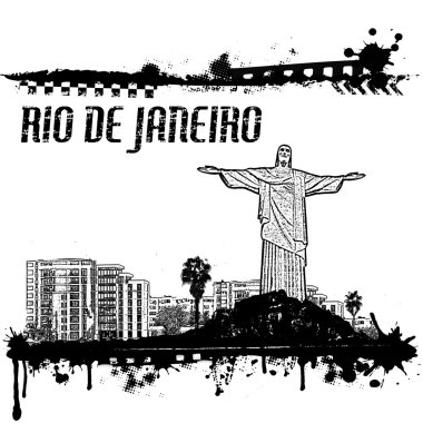 Grunge Rio de Janeiro poster