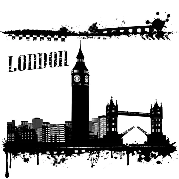 Cartel Grunge Londres — Vector de stock