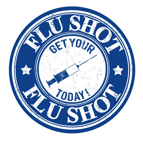 Influenza shot bélyegző — Stock Vector