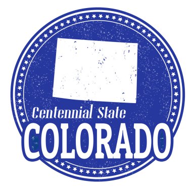 Colorado stamp clipart