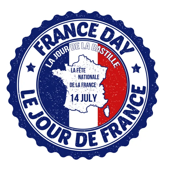 Francia sello de goma día — Archivo Imágenes Vectoriales