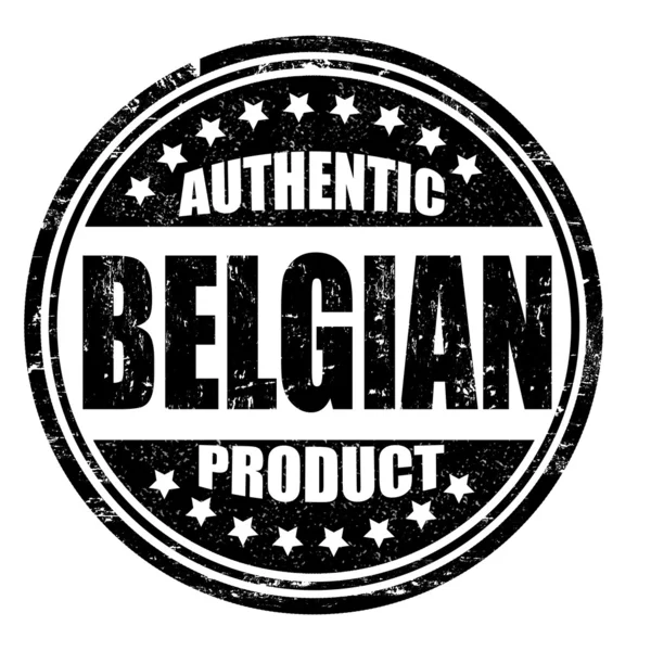 Carimbo autêntico do produto belga — Vetor de Stock