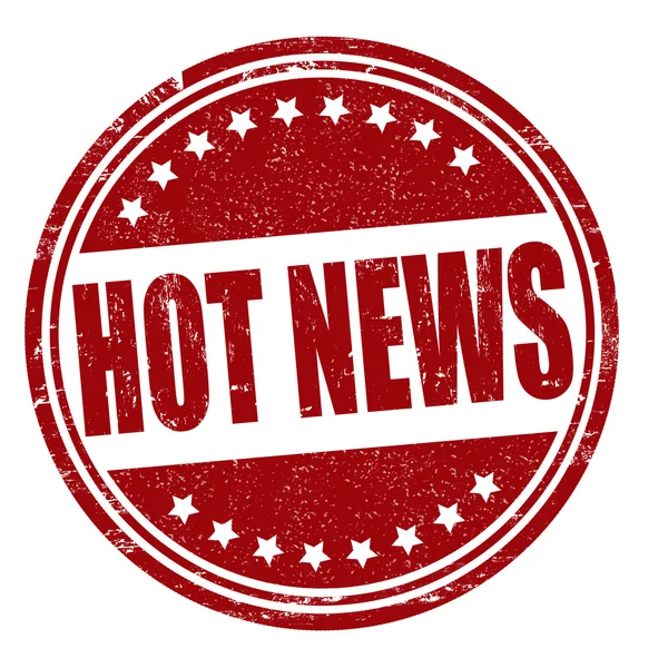 Hot news stamp — Stock Vector