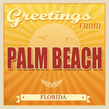 Palm beach, florida turistik poster