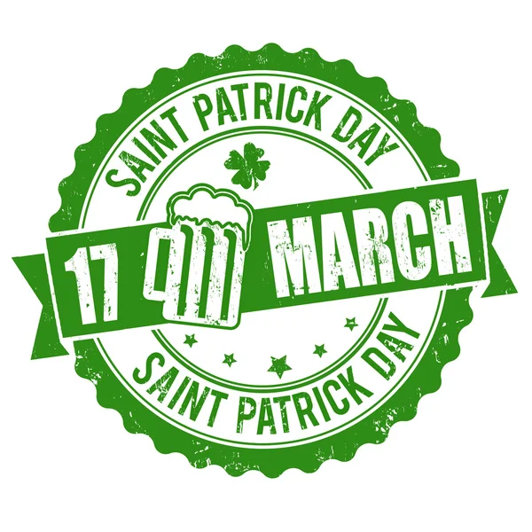 Timbre de la Saint Patrick — Image vectorielle
