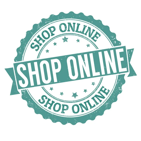 Shop online damgası — Stockvector