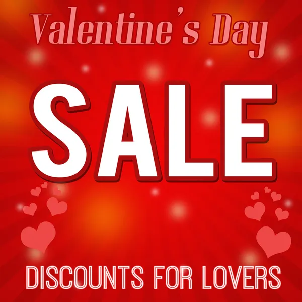 Valentine's day sale poster — Stock Vector