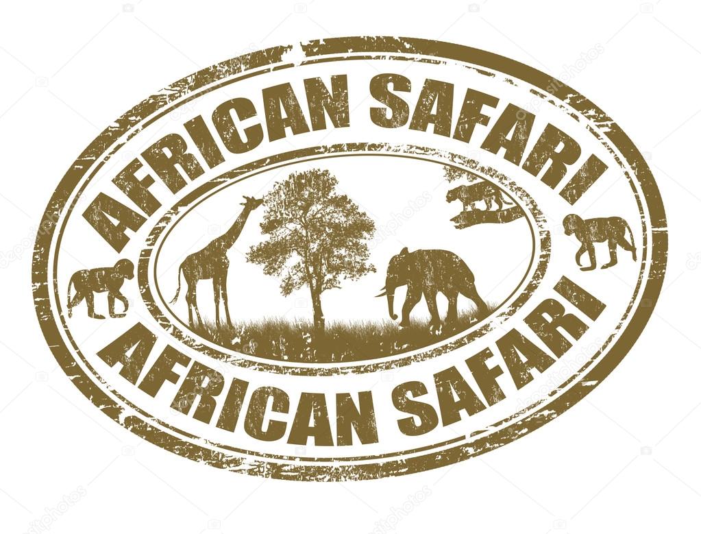 African safari stamp
