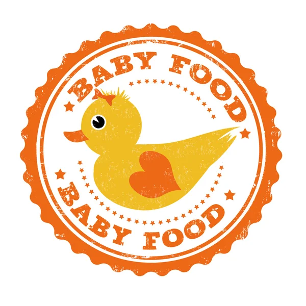 Baby food stamp — Stock Vector