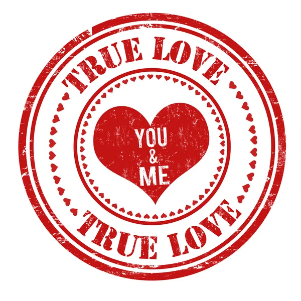Timbre d'amour vrai — Image vectorielle