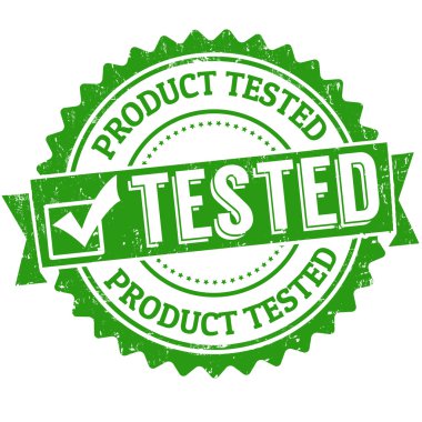 Product tested stamp clipart