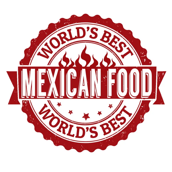 Selo de comida mexicana —  Vetores de Stock