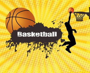 Grunge basketbol poster