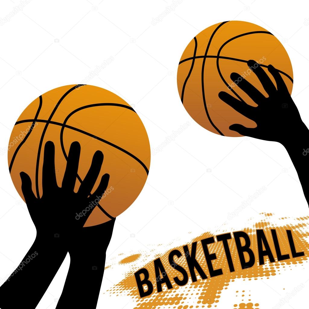 Hands and basketball