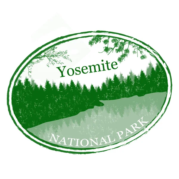 Національний парк Йосеміті штамп — стоковий вектор