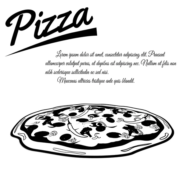 Pizzaposter — Stockvektor