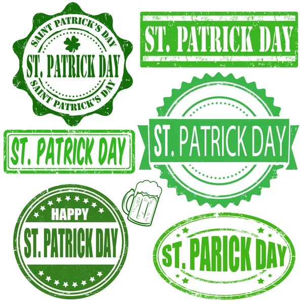 St. Patrick Tag Briefmarken-Set — Stockvektor