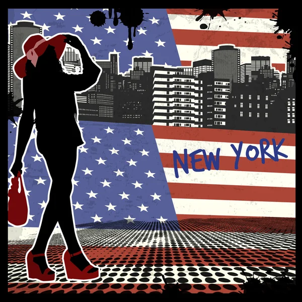 Νέα Υόρκη αφίσα — Διανυσματικό Αρχείο