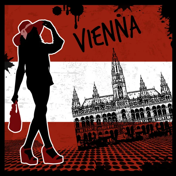 Wien affisch — Stock vektor