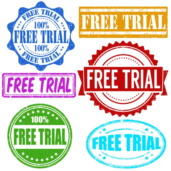 Free trial stamps — Stock Vector