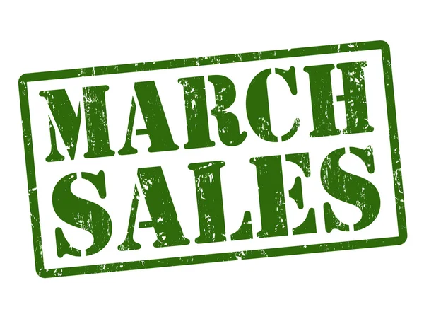 Marsch-Verkaufsmarke — Stockvektor