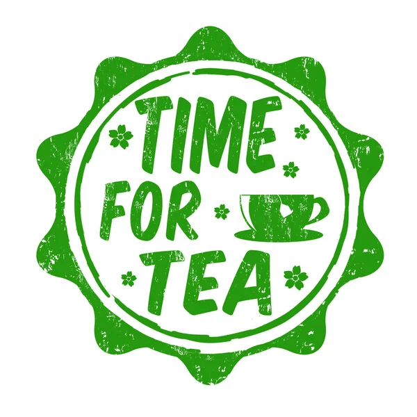 Time for tea stamp — Stock Vector