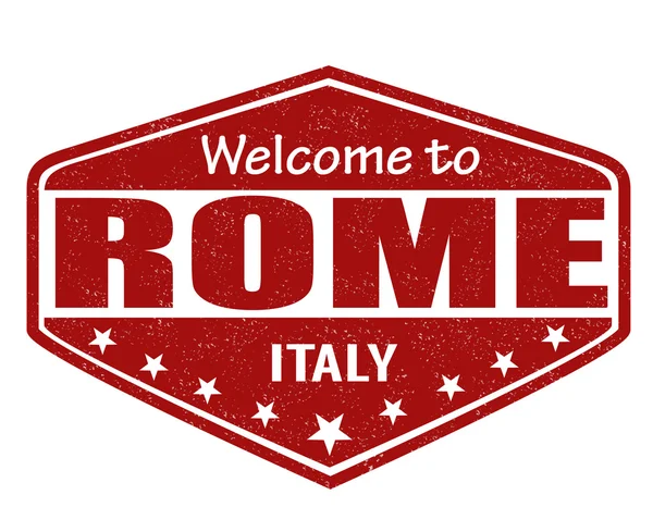 Welkom bij rome stempel — Stockvector