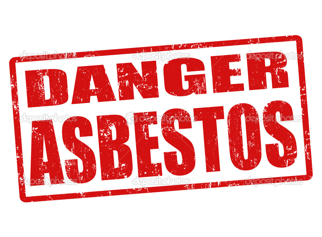 Danger asbestos stamp