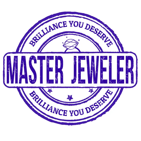 Master jeweler stamp — Stock Vector
