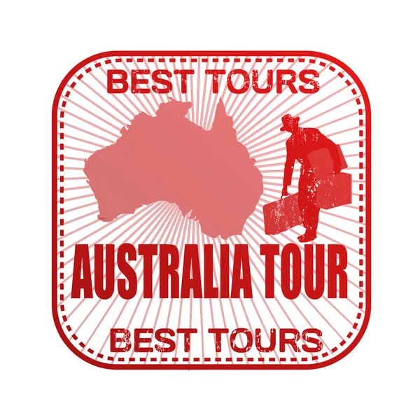 Australien tour stämpel — Stock vektor