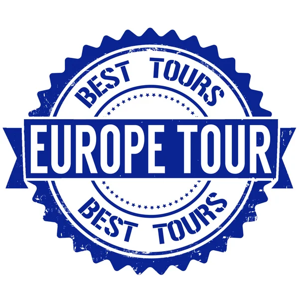 Europa tour stempel — Stockvector