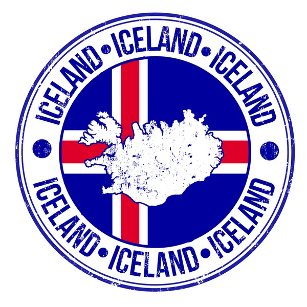 IJsland stempel — Stockvector