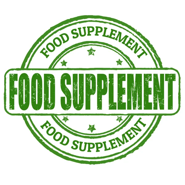 Food supplement stamp — Stock Vector